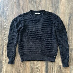 Vans Black Textured Knit Sweatshirt